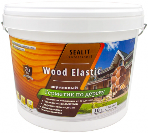 Купить ГЕРМЕТИК - Sealit Wood Elastic для работы с деревянными материалами 10 л в Ногинске, Московская область
